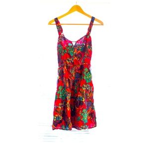 Urban Outfitters Red Floral Summer Dress